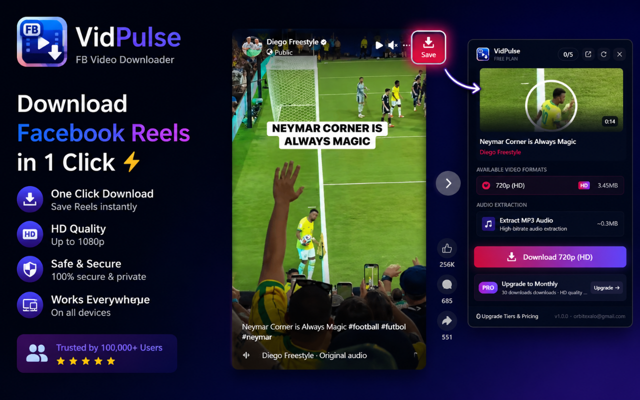 VidPulse advanced settings panel configuration