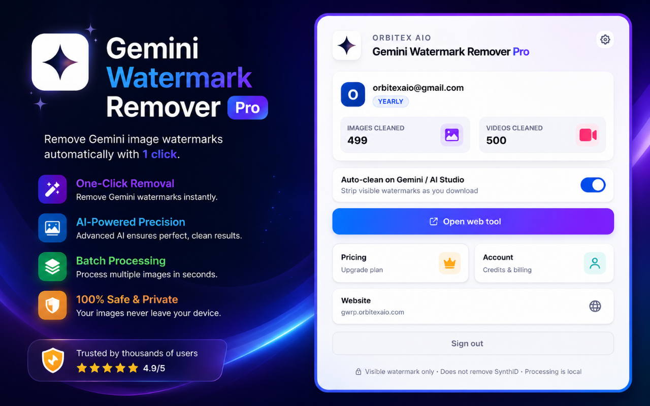 Gemini Watermark Remover Pro product screenshot