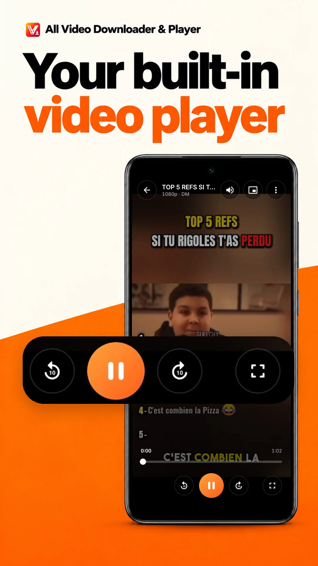 The built-in video player