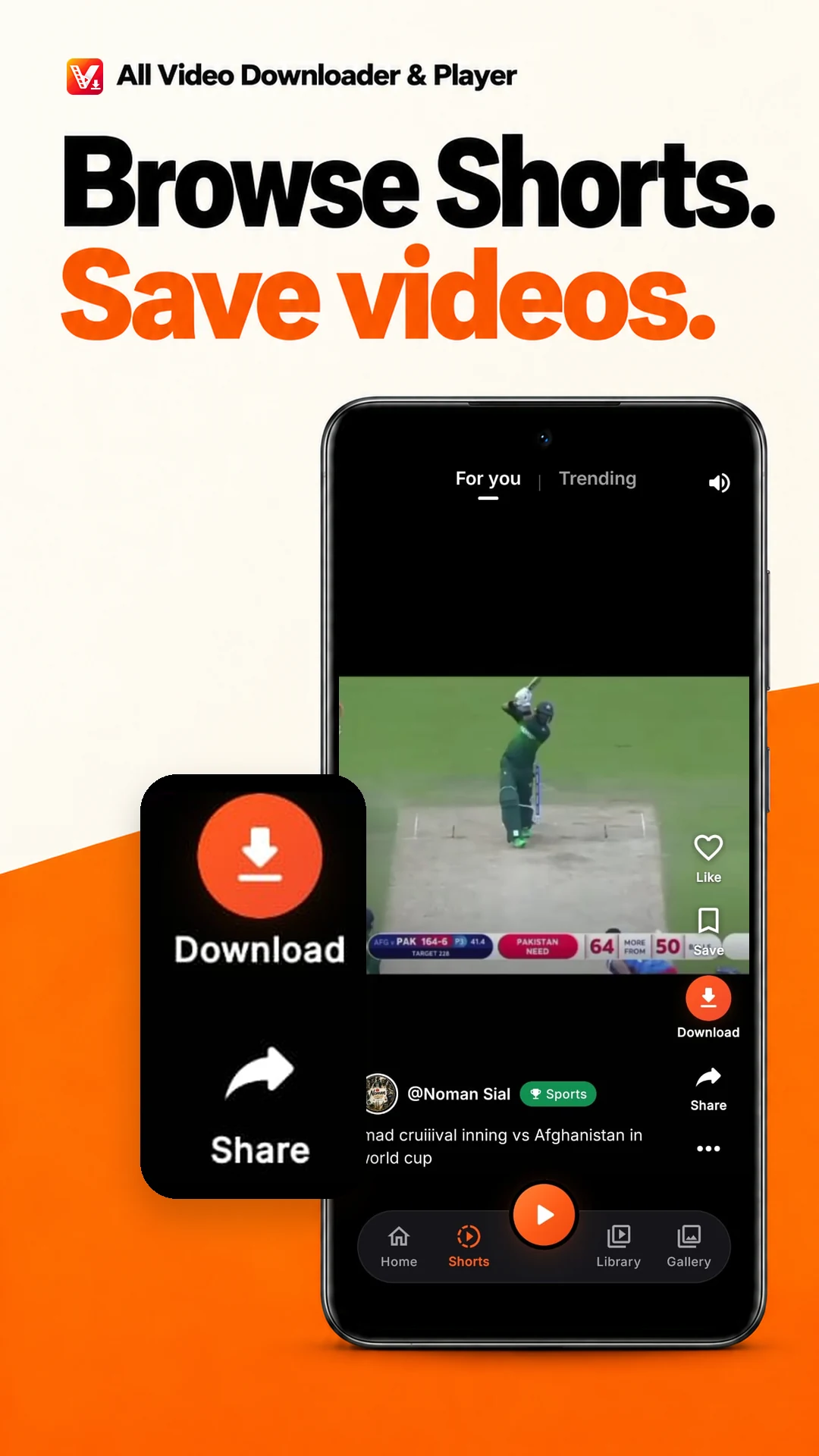 Shorts viewing and download controls