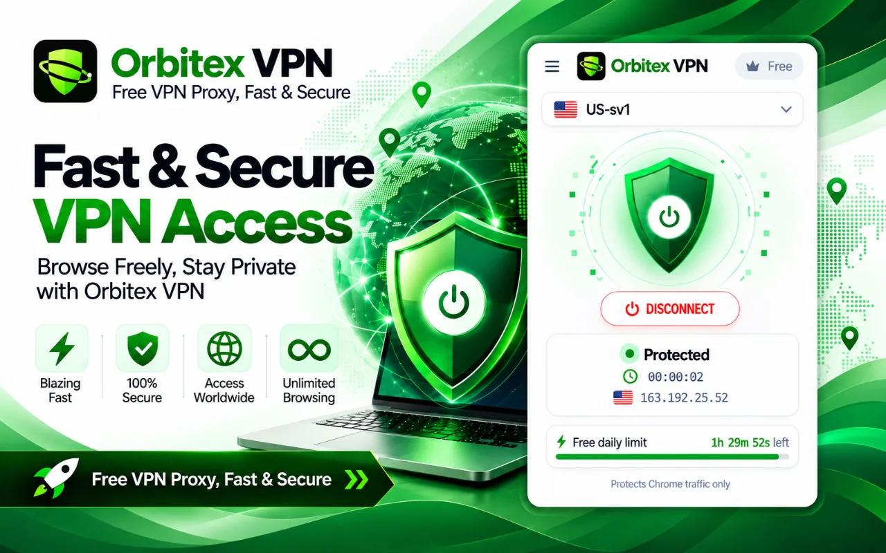Orbitex VPN - Connected